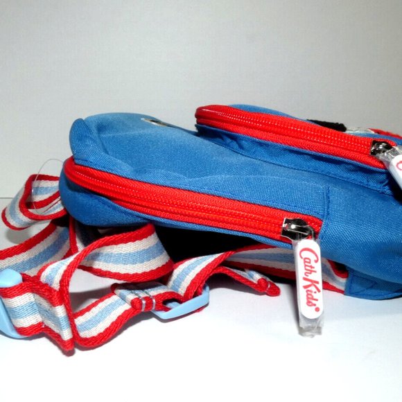 NWT Backpack Cath Kids London Tote Carrier Small Bag Blue Red Adjustable Straps - Picture 5 of 16